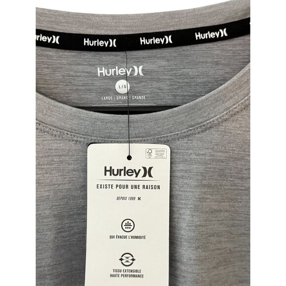 Hurley Mens Gray Sleeveless Performance Tank Top L Moisture-Wicking Stretch Fabr - Picture 3 of 4